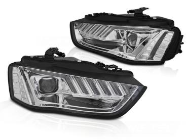XENON LED Tagfahrlicht Scheinwerfer für Audi A4 B8 12-15 chrom dynamisch